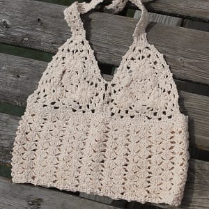 A sensual crochet top