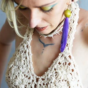 A sensual crochet top