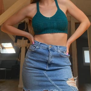 crocheted blouse